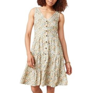 NWT Next Floral Ecovero Viscose Linen Blend Floral Dress